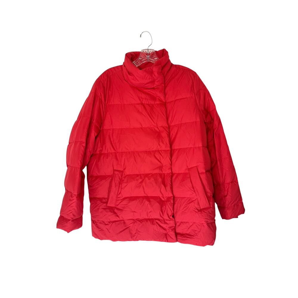 J. Jill Down Pink Chloe Warm Basic Casual Outdoor Down Puffer Coat Size Medium